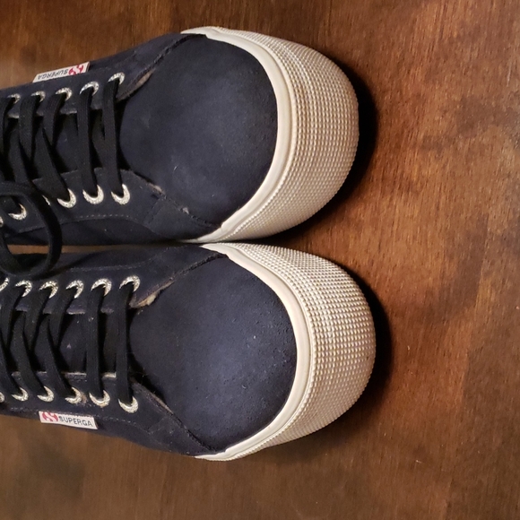 Suede, fleece lined, platform Superga sneakers - Picture 7 of 7